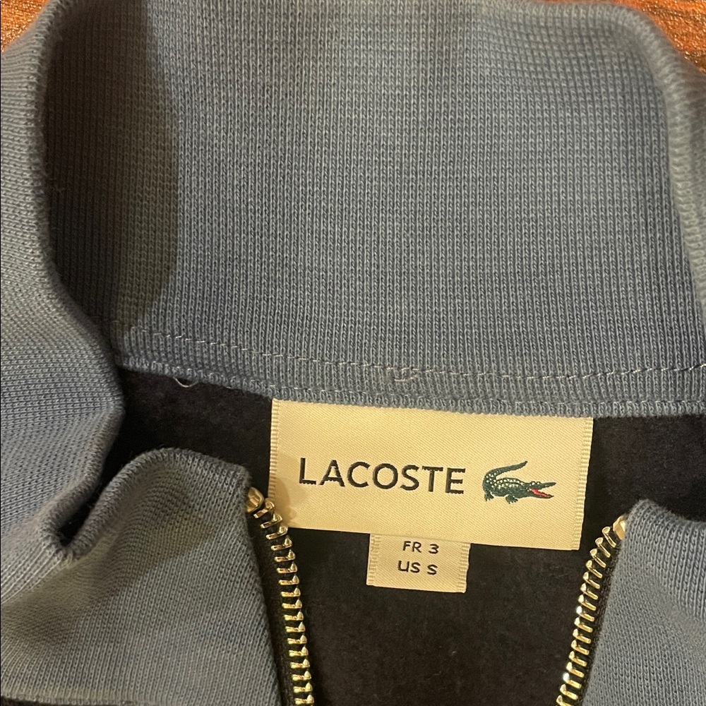 Lacoste Men’s Zip-Up Track Jacket – Navy/Blue Colorblock - Picture 3 of 6